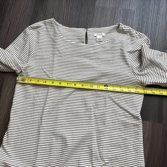 J Crew Women's Dress Gray Striped Ruffle Sleeves Size Small - Picture 6 of 8